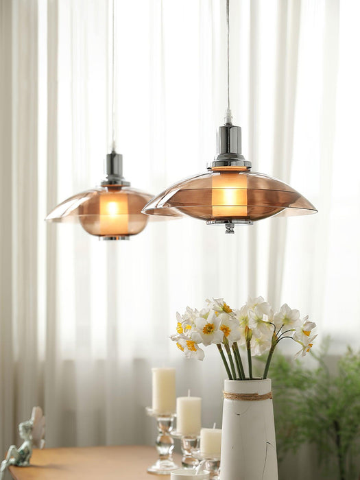 Flying Saucer Chrome Pendant Light - DWHOME