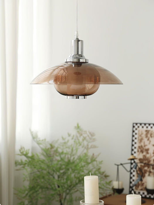 Flying Saucer Chrome Pendant Light.