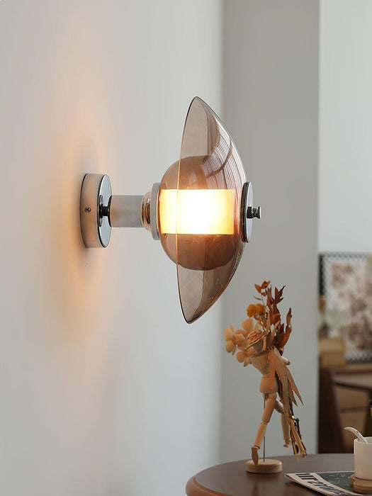 Flying Saucer Chrome Wall Light.