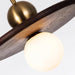 Flying Saucer Walnut Pendant Lamp.