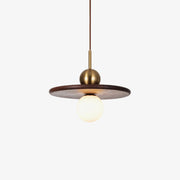 Flying Saucer Walnut Pendant Lamp-DWHOME