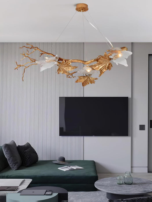 Folio Branch Brass Chandelier - DWHOME