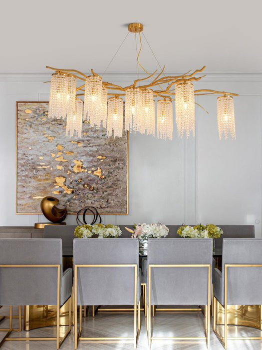 Forest Dawn Brass Chandelier - DWHOME