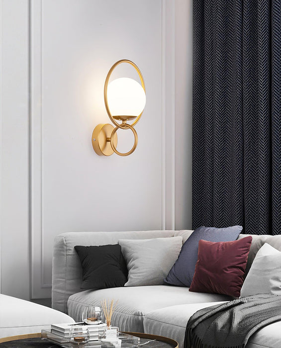 Fort Halo Gold Wall Light-DWHOME