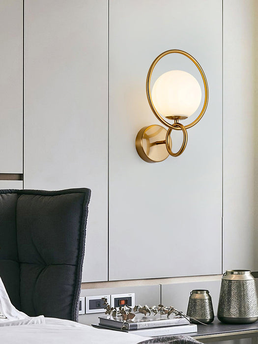 Fort Halo Gold Wall Light-DWHOME