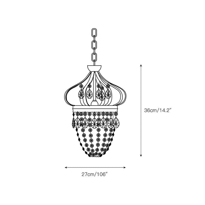 Abella Tear Drop Chandelier-DWHOME