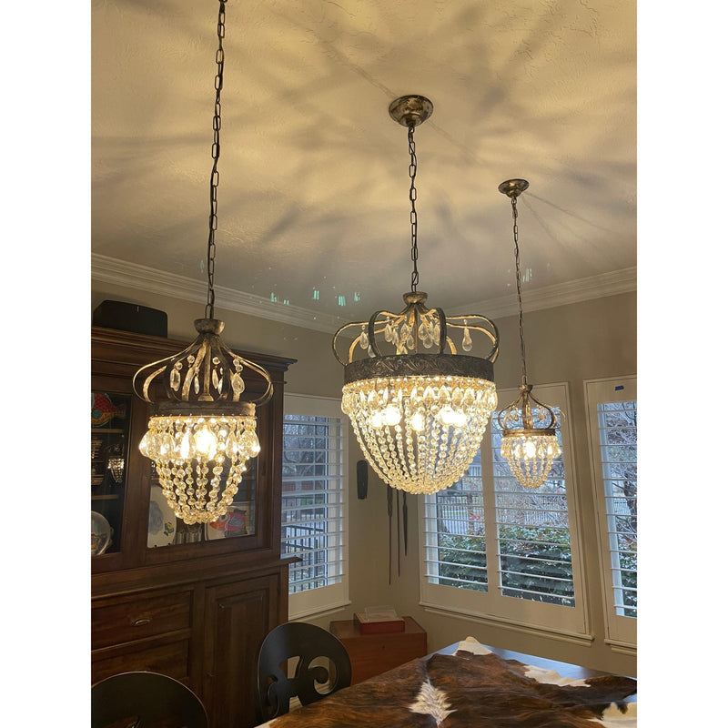 Abella Tear Drop Chandelier-DWHOME