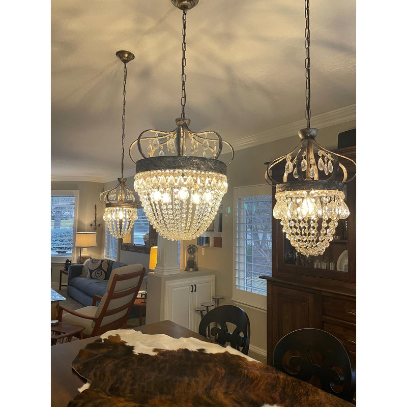 Abella Tear Drop Chandelier-DWHOME