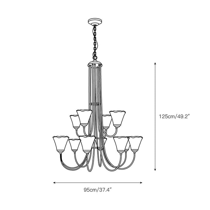Franklin Amber Chandelier-DWHOME