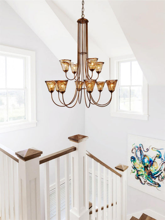 Franklin Amber Chandelier-DWHOME