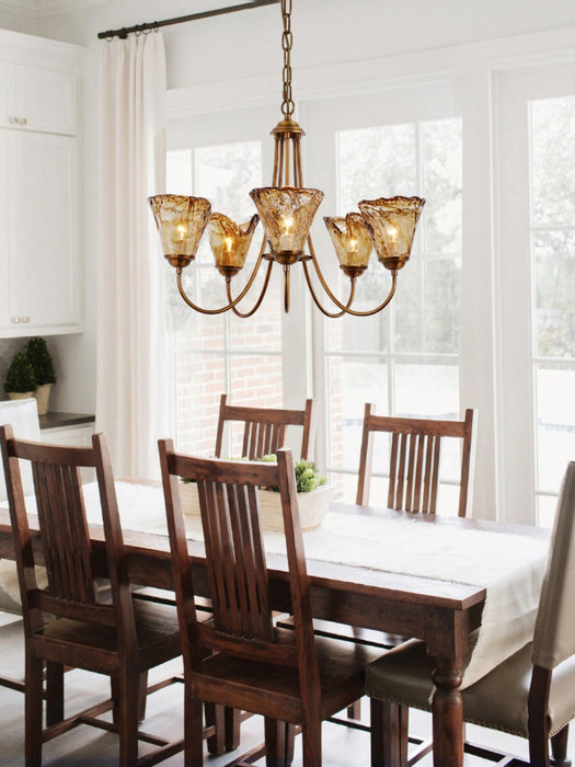 Franklin Amber Chandelier-DWHOME
