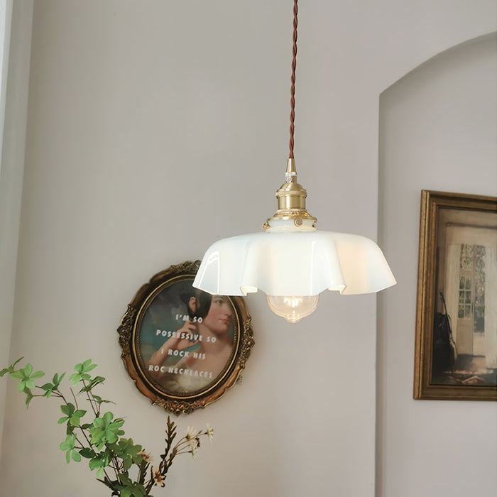 French Flower Pendant Swag Light