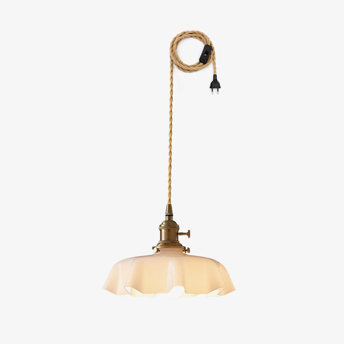 French Flower Pendant Swag Light