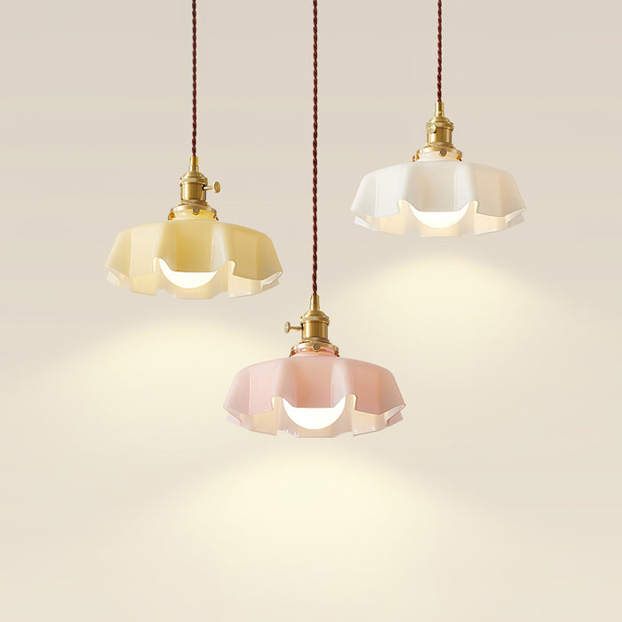 French Flower Pendant Swag Light