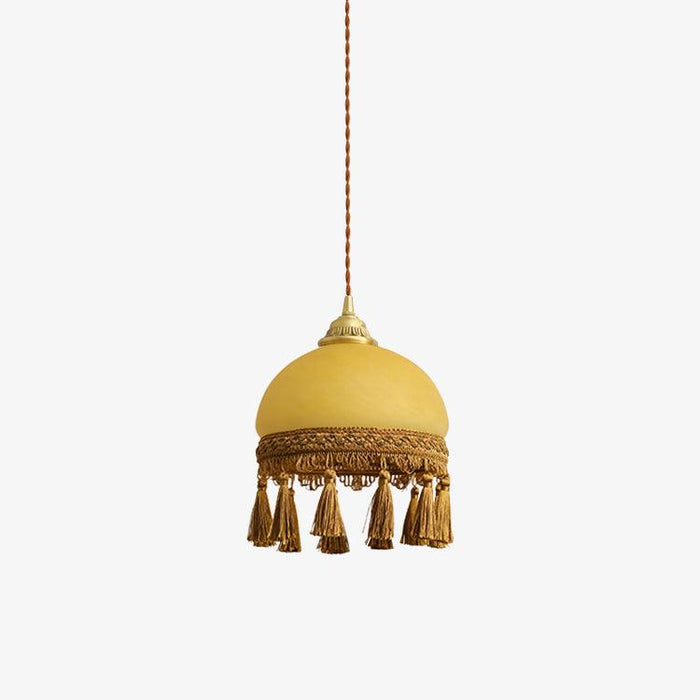 French Tassels Brass Pendant Light.