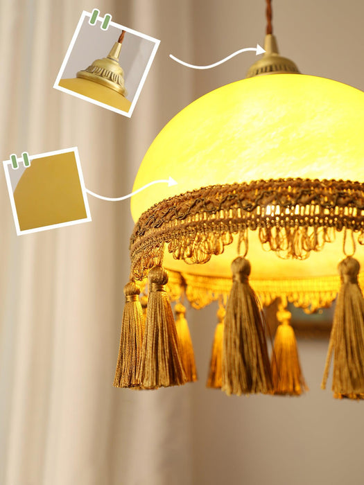 French Tassels Brass Pendant Light-DWHOME