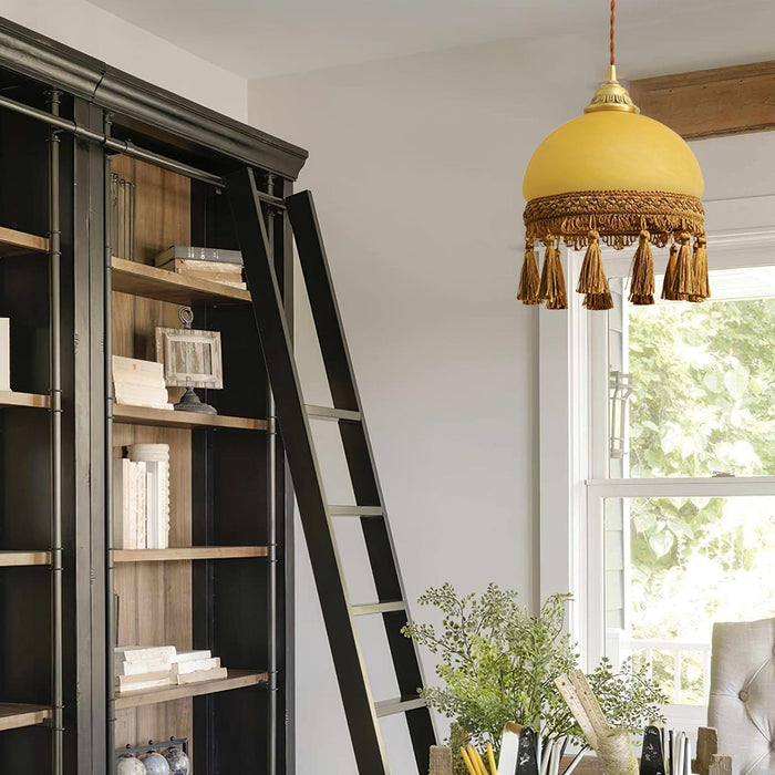 French Tassels Brass Pendant Light-DWHOME