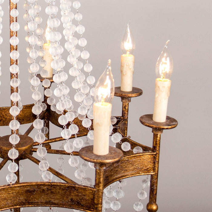 Frosted Crystal Bead Chandelier-DWHOME