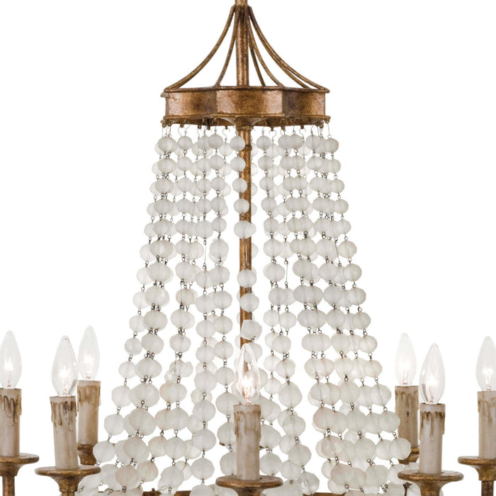 Frosted Crystal Bead Chandelier-DWHOME