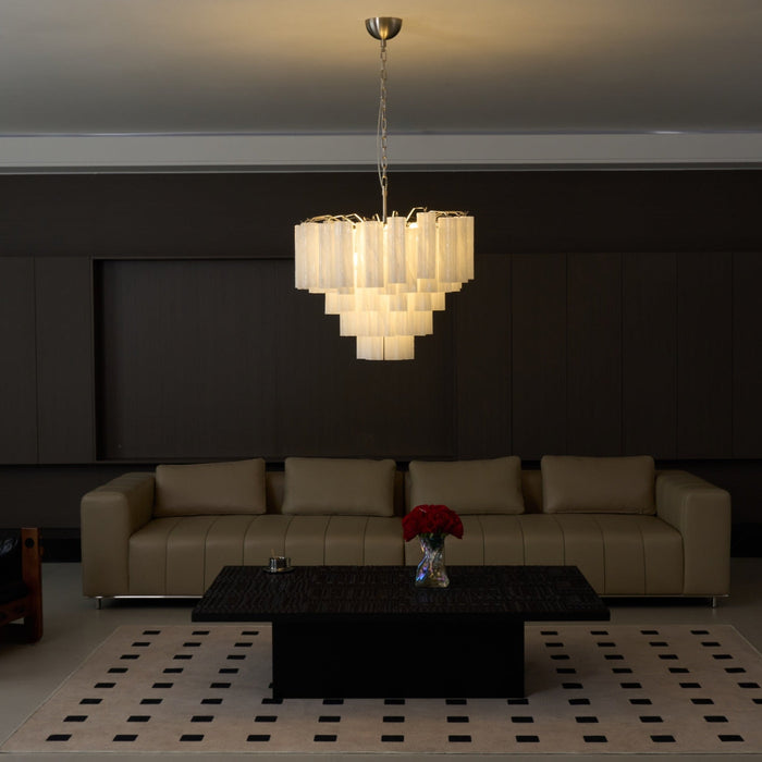 Frosted Murano Cascade Chandelier-DWHOME