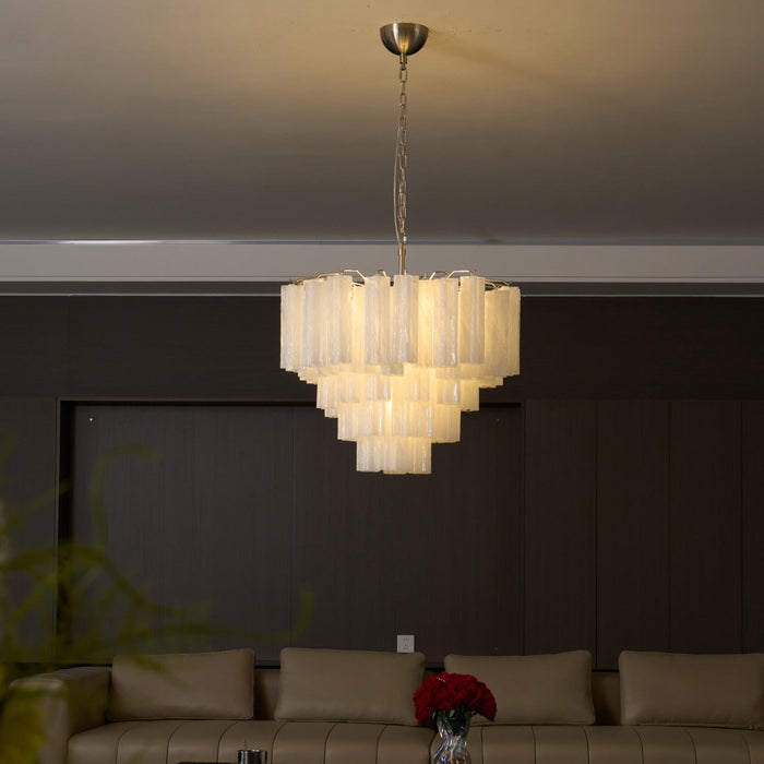 Frosted Murano Cascade Chandelier-DWHOME