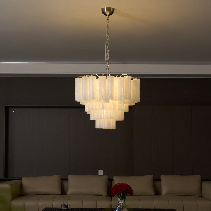Frosted Murano Cascade Chandelier-DWHOME