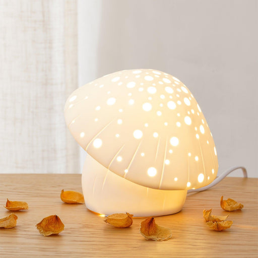 Lampe de table blanche champignon - DWHOME