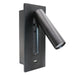 Black Bedside USB Wall Light-DWHOME
