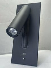 Black Bedside USB Wall Light-DWHOME