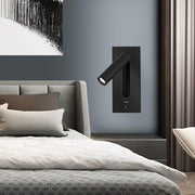 Black Bedside USB Wall Light-DWHOME