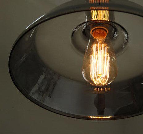 Tinted Glass Shade Industrial Pendant Light - DWHOME