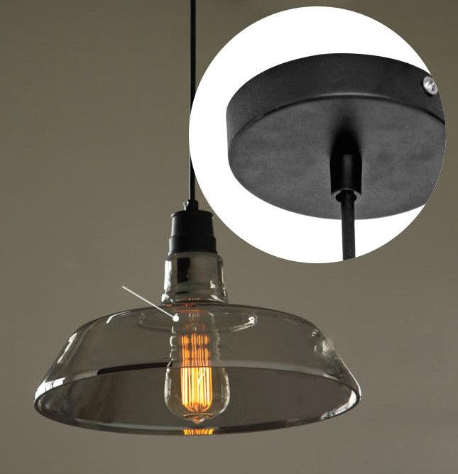 Tinted Glass Shade Industrial Pendant Light - DWHOME