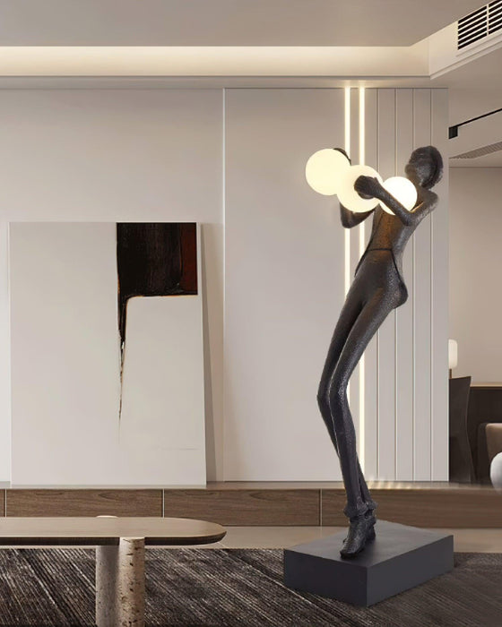 Gentleman Sculpture Floor Lamp.