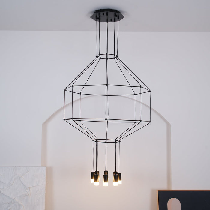 Geometric Lines Pendant Lamp.