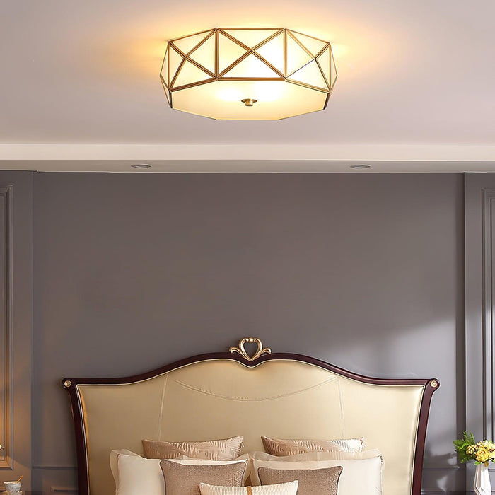 Geometric Shaped Flush Ceiling Light-DWHOME