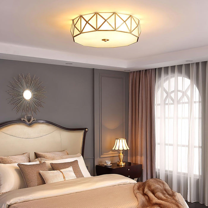 Geometric Shaped Flush Ceiling Light-DWHOME