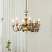 Giltwood Wood Chandelier-DWHOME
