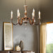Giltwood Wood Chandelier-DWHOME