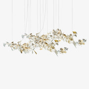 "Combinaison de feuilles dorées et blanches pour lustre Gingko-DWHOME"