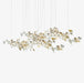 Gold White Leaves Combination Gingko Chandeliers - Vakkerlight