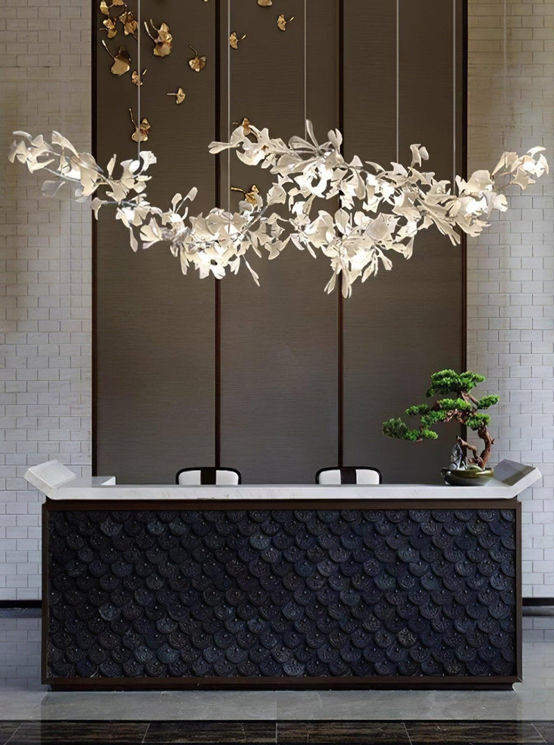 Double Layer Combination Gingko Chandelier-DWHOME
