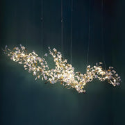 "Combinaison de feuilles dorées et blanches pour lustre Gingko-DWHOME"