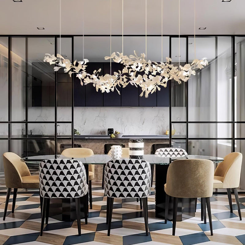 Double Layer Combination Gingko Chandelier-DWHOME