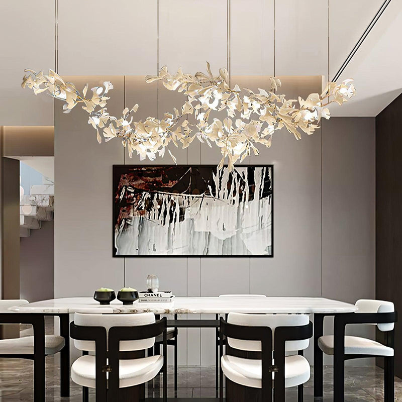 Double Layer Combination Gingko Chandelier-DWHOME