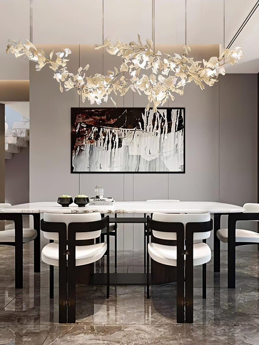 Double Layer Combination Gingko Chandelier.