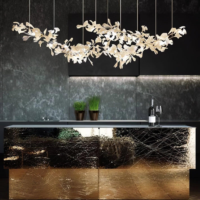Double Layer Combination Gingko Chandelier-DWHOME