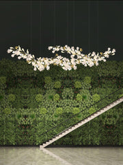"Combinaison de feuilles dorées et blanches pour lustre Gingko-DWHOME"