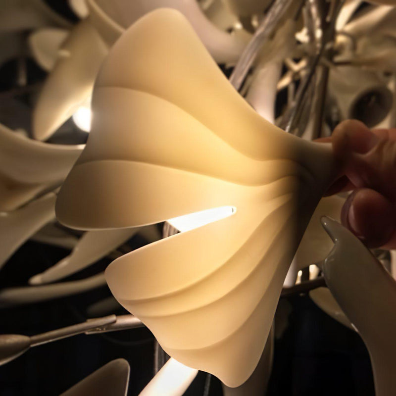 "Combinaison de feuilles dorées et blanches pour lustre Gingko-DWHOME"