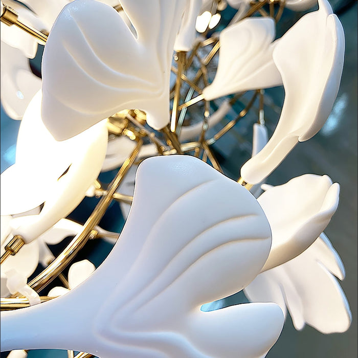 Gold White Leaves Combination Gingko Chandeliers