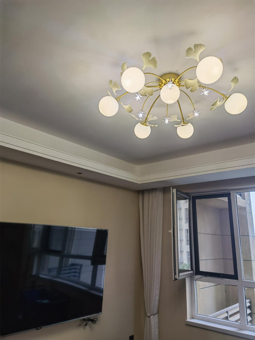 Ginkgo Glass Ceiling Lamp.